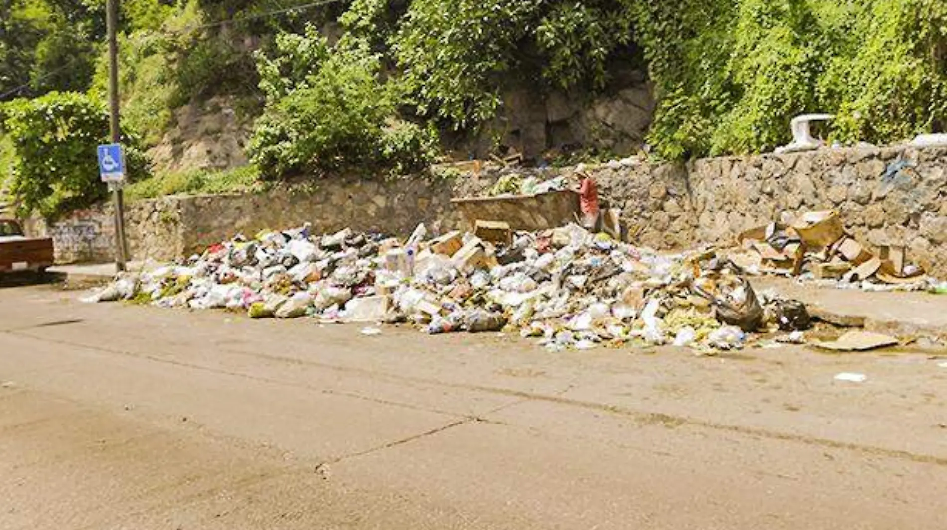 Acapulco - basura en el mercado de la sabana